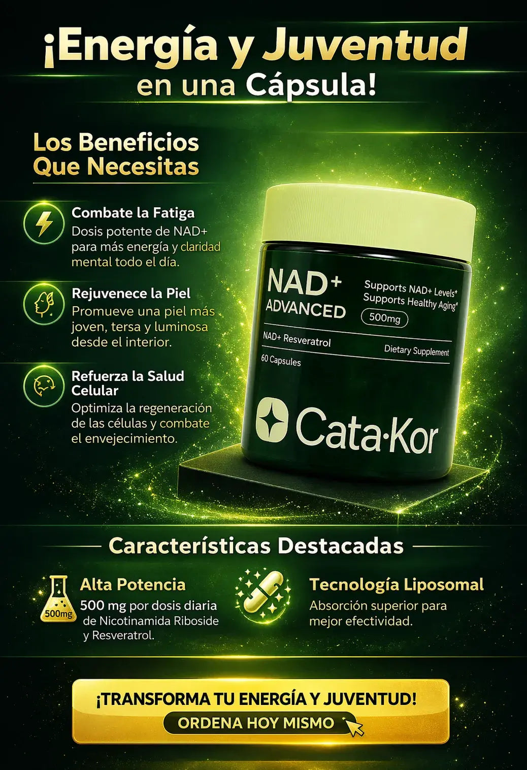 NAD+ Vital® Advanced - Recupera Tu Vitalidad y Juventud de Manera Natural