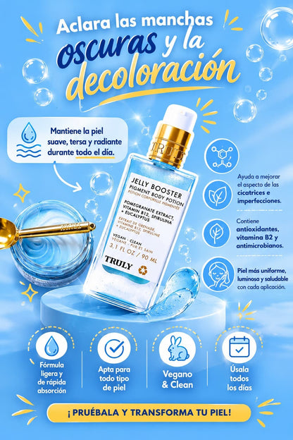 Truly Jelly Booster💙, Piel luminosa, sin manchas ni irritación
