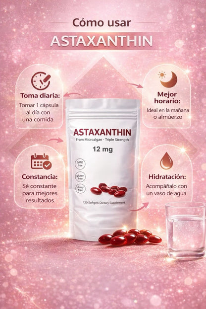 Astaxantina® 12 Mg Cuida tu piel, ojos y células desde hoy