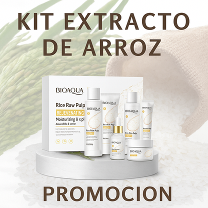 🌸 Increíble Kit Cuidado Facial de Arroz - BIOAQUA!