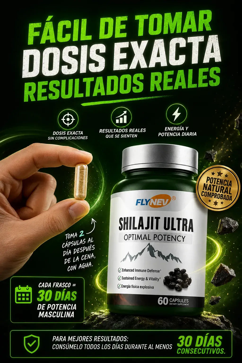 Shilajith Ultra- Recupera tu potencial natural