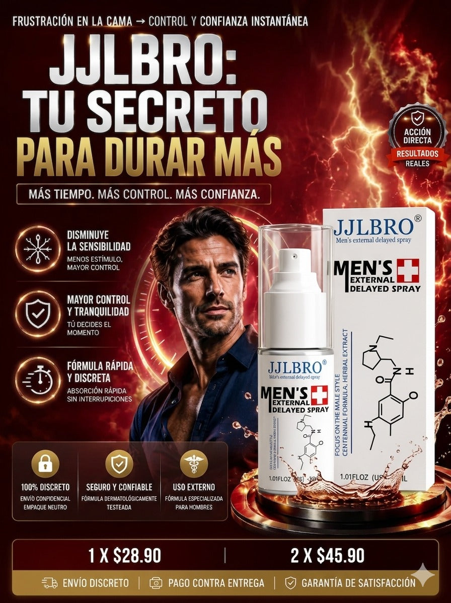 Retardante Masculino-Spray Premium Jjlbro Mens® Toma el control total.