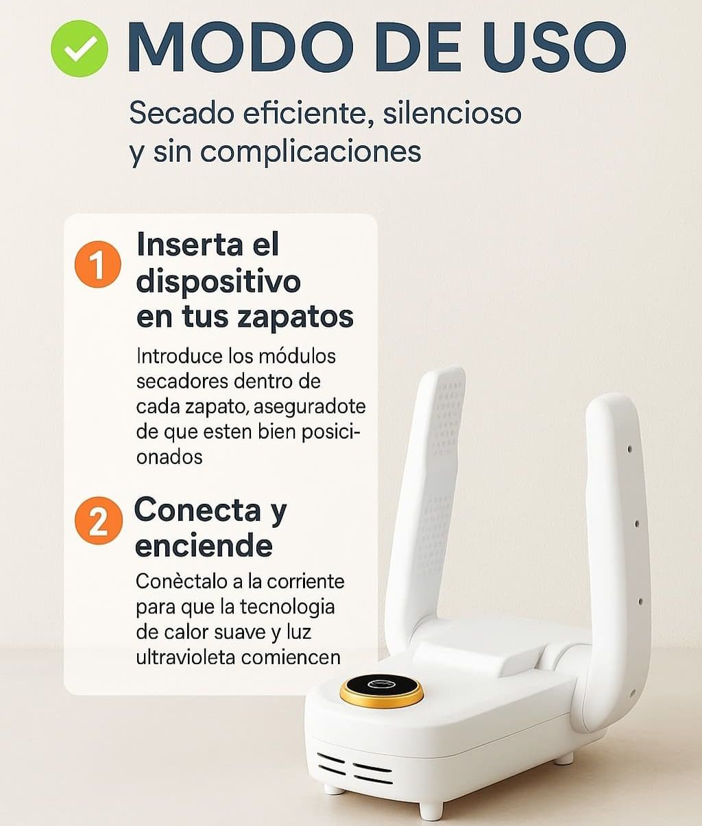 ✨ Secador de Zapatos Eléctrico con Calentador + Brazos Plegables + Diseño Compacto 👟