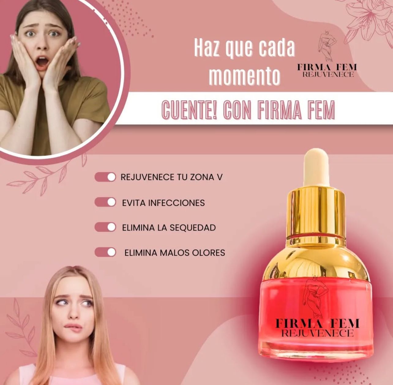 👩🌸Firma Fem- Reafirmante de Zona V Lujo y Cuidado Íntimo en su Máxima Expresión 💖