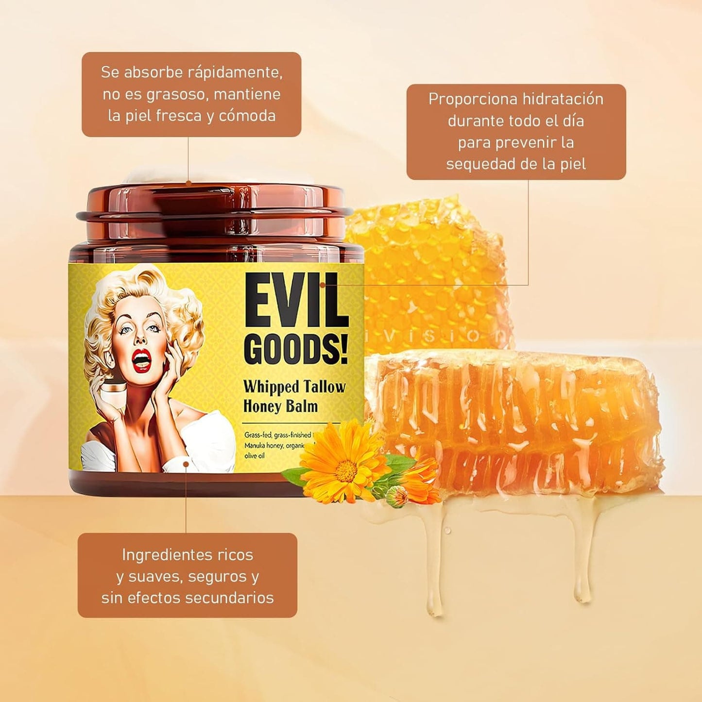 🐝Evil Good® – Crema de Sebo de Res para una Hidratación Profunda y Restauradora✨