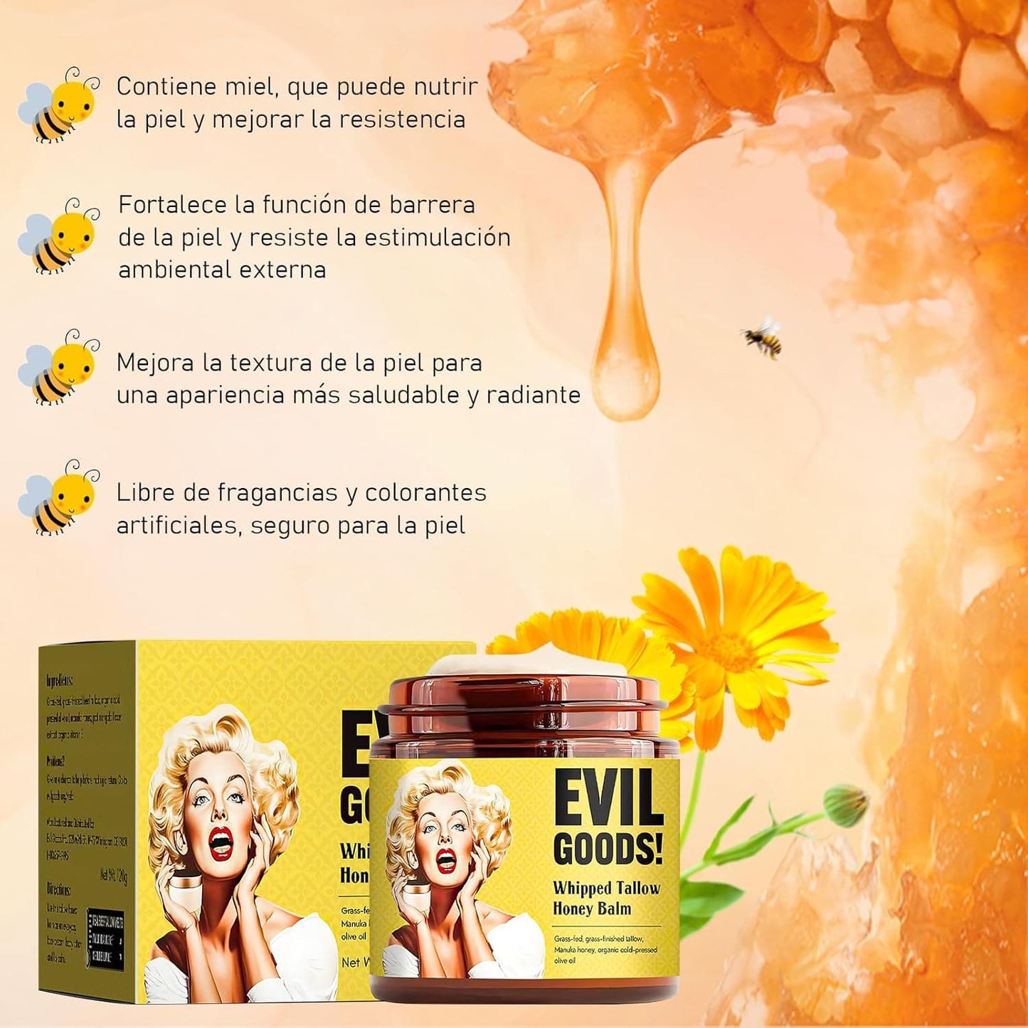 🐝Evil Good® – Crema de Sebo de Res para una Hidratación Profunda y Restauradora✨