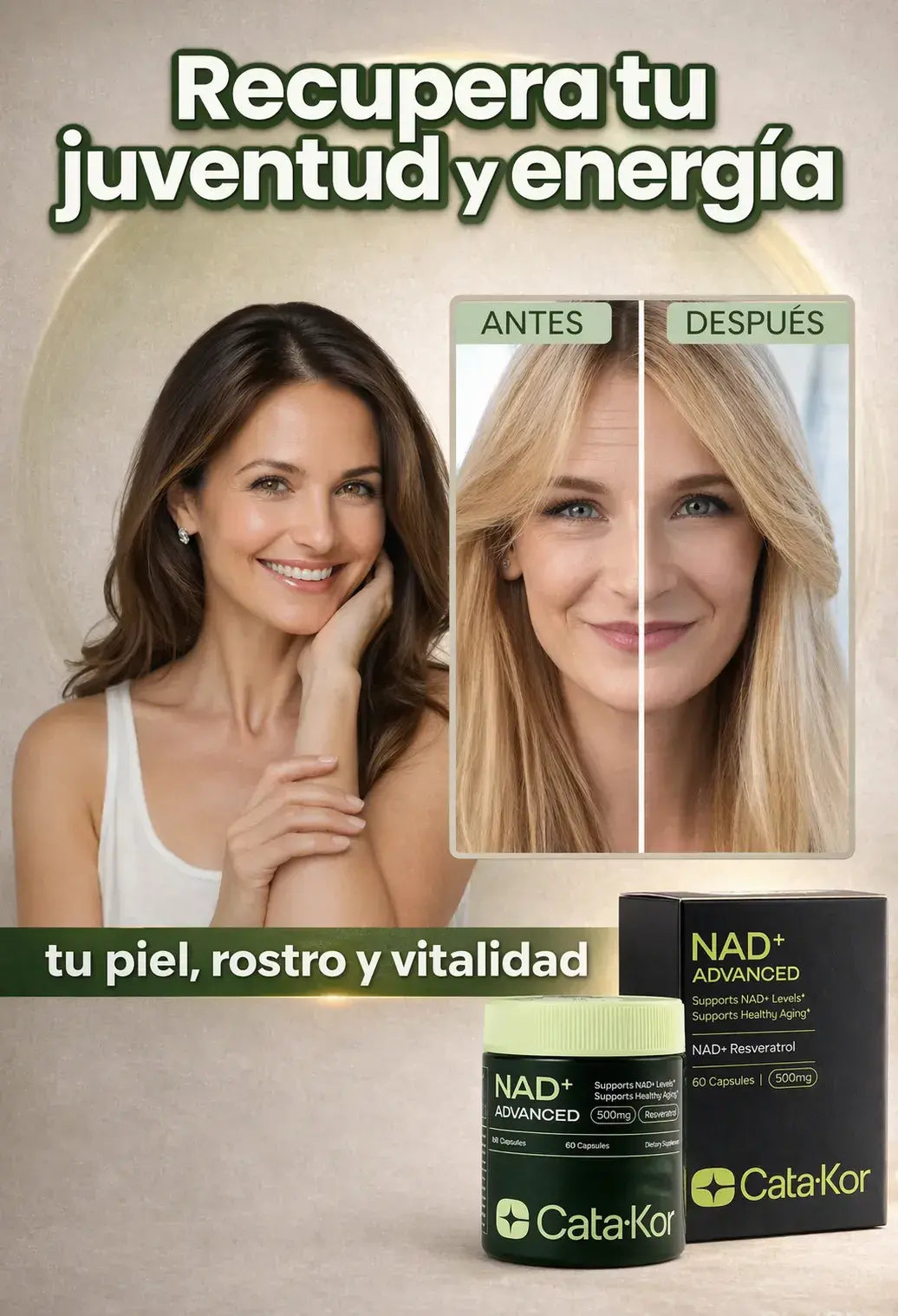 NAD+ Vital® Advanced - Recupera Tu Vitalidad y Juventud de Manera Natural