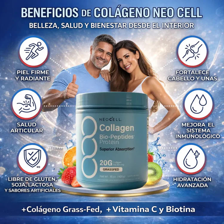Colágeno NeoCell® Reafirma tu piel y fortalece tu cabello, uñas y articulaciones