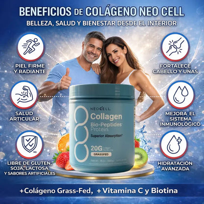 Colágeno NeoCell® Reafirma tu piel y fortalece tu cabello, uñas y articulaciones