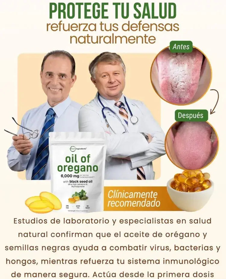 🌿Aceite de Orégano 6000 mg + Semilla Negra 💊300 Softgels para Potenciar tu Bienestar Natural