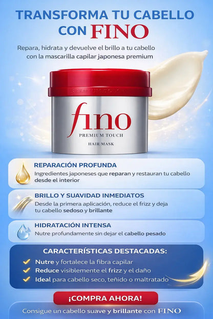 Touch Hair Mask Fino Premium – La Mascarilla Japonesa que Repara, Nutre y Devuelve el Brillo Intenso a tu Cabello