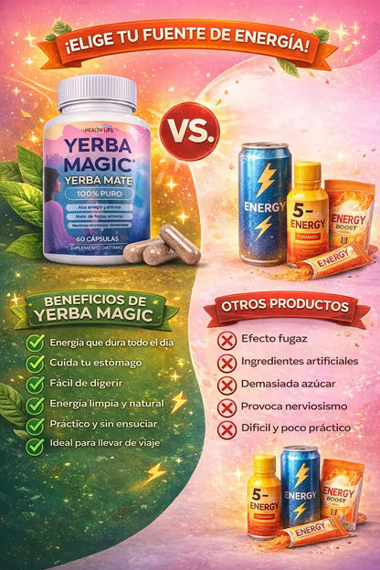Yerba Magic ✨ 60 Cápsulas para Potenciar tu Energía Natural y Bienestar