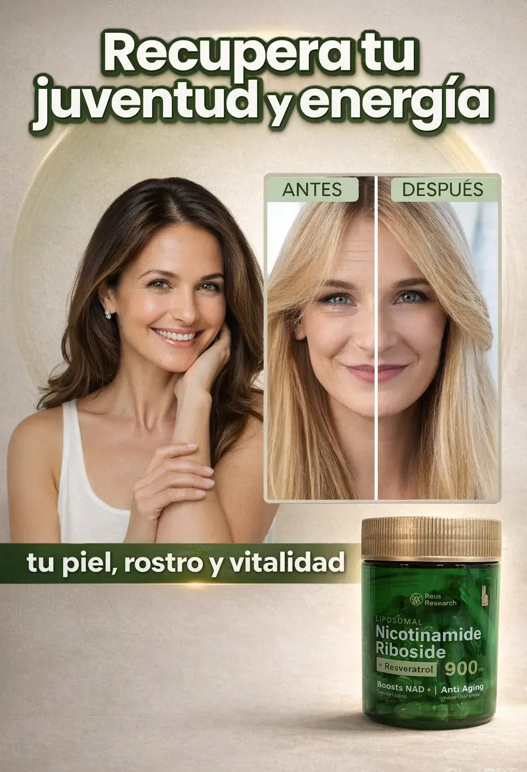 NAD+ Vital™ No Es Magia, Es Energía Celular - Recupera Tu Vitalidad y Juventud Natural