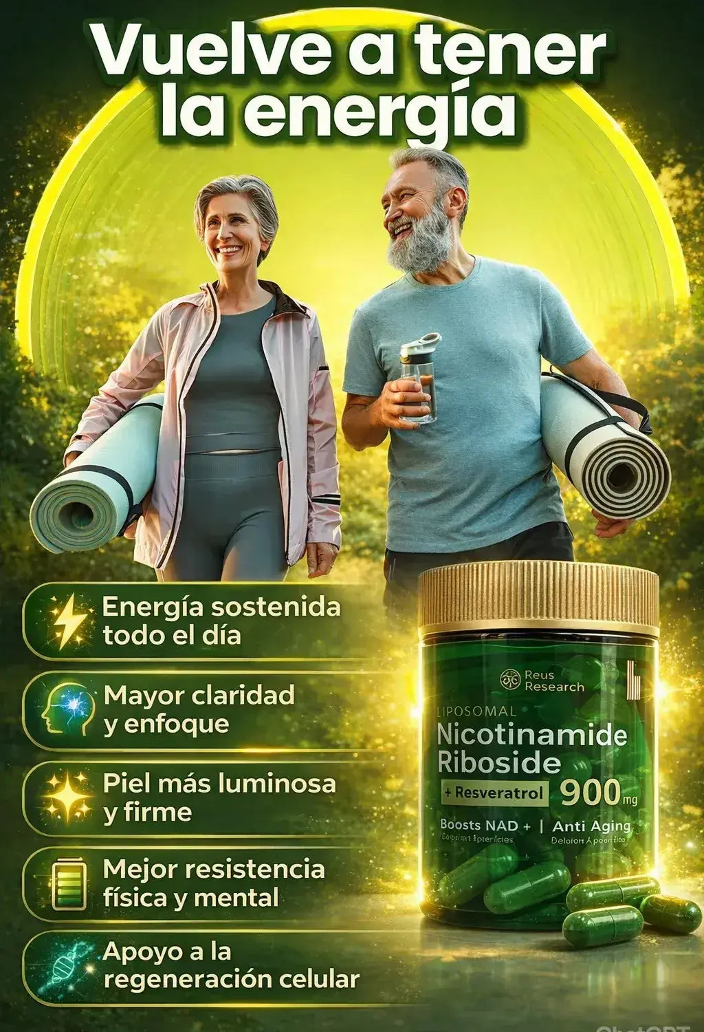NAD+ Vital™ No Es Magia, Es Energía Celular - Recupera Tu Vitalidad y Juventud Natural