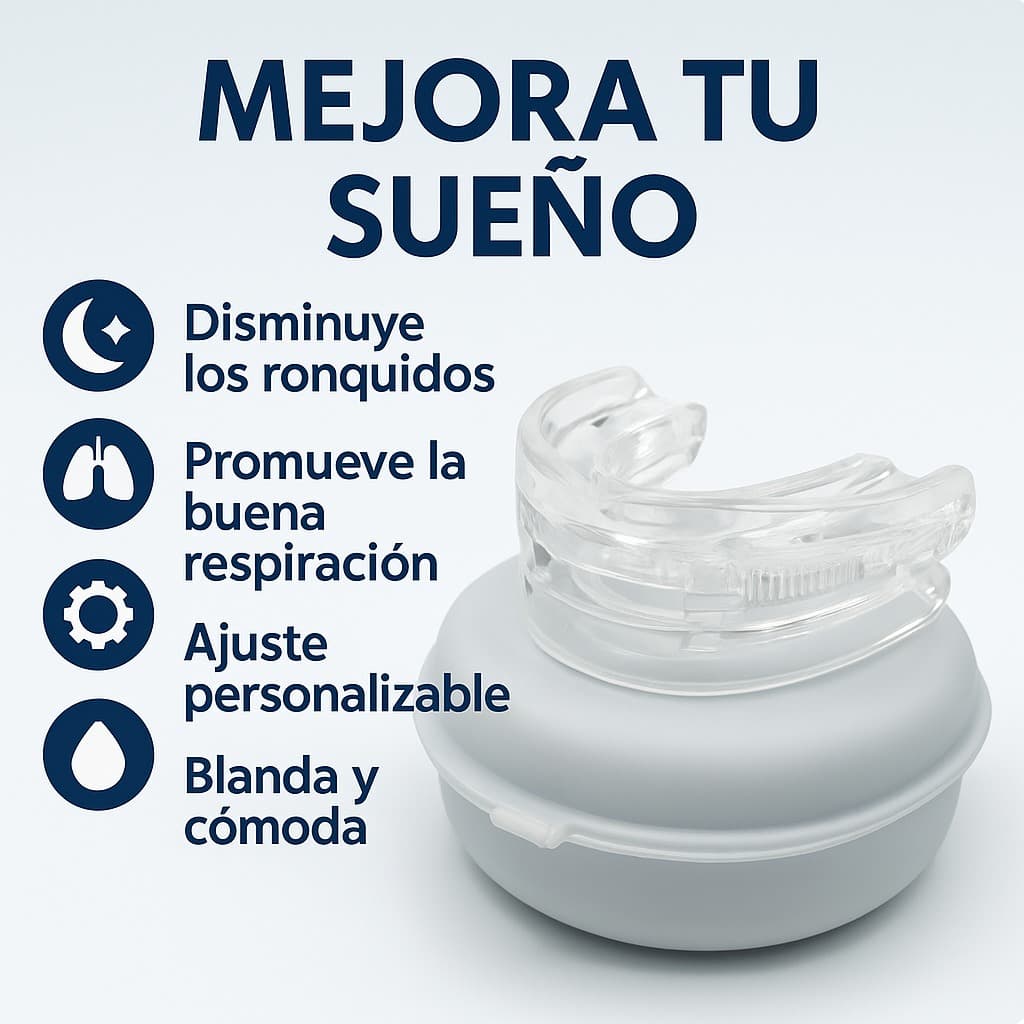 ✨ Férula Dental Premium 3 en 1: Anti Ronquidos + Anti Bruxismo + Alineación Dental ✨