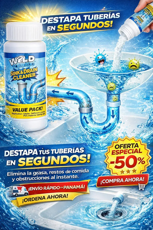 WILD TORNADO™ — Adiós a las Tuberías Tapadas en Minutos