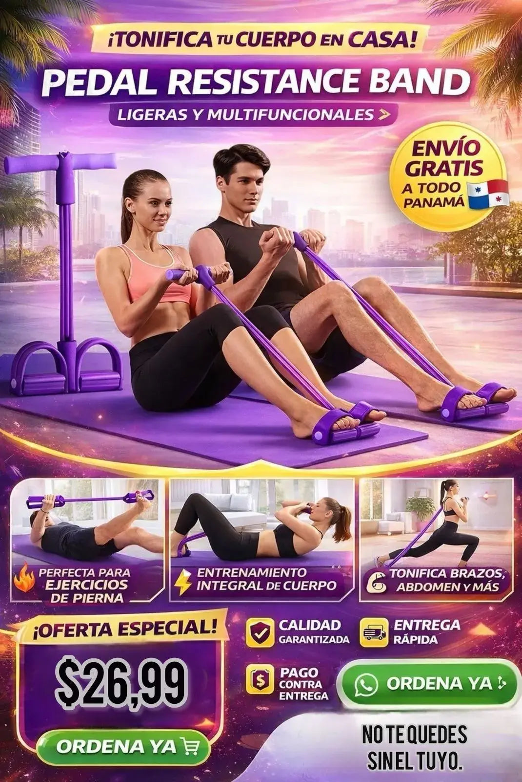 PowerFlex Pro™ Bandas de resistencia elástica para Entrenar todo tu cuerpo