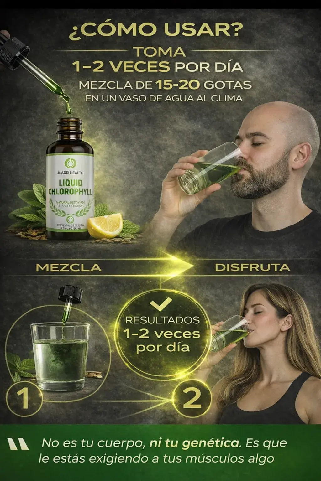 🍃 Clorofila Líquida – Apoya tu digestión y reduce la hinchazón