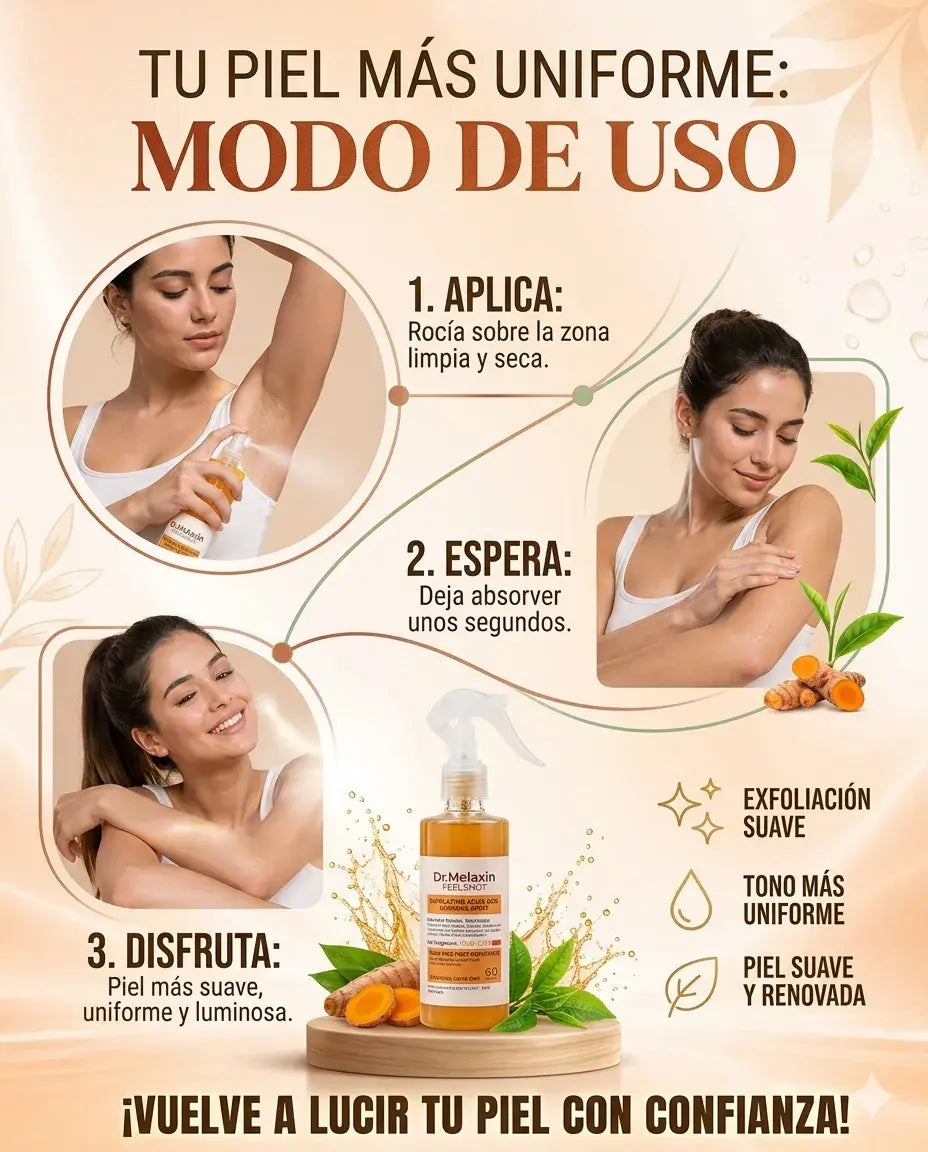 Dr.Melaxin Peel Shot® Despídete de las zonas oscuras y recupera una piel suave y luminosa