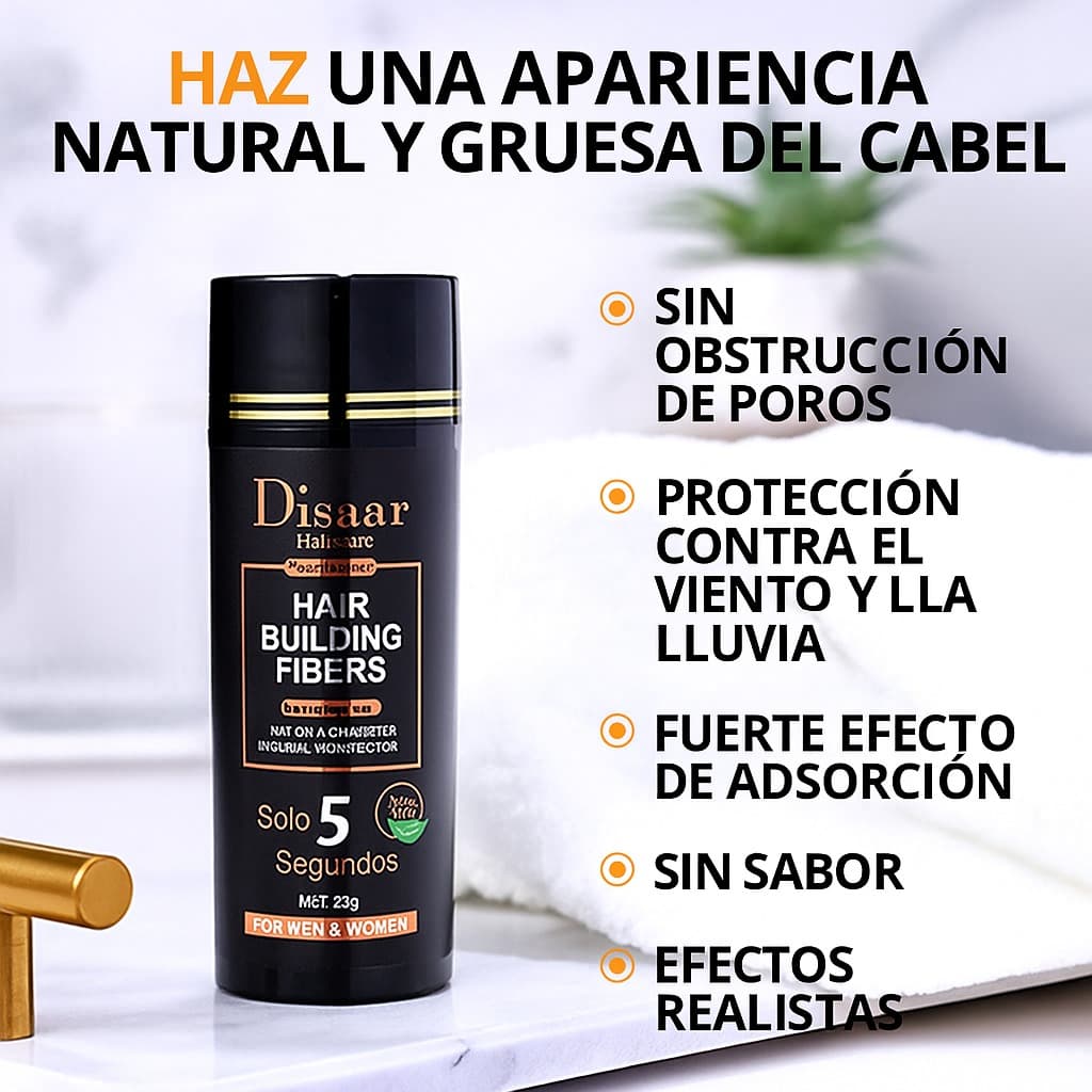 💇Fibra Capilar En Polvo Para Alopecia 22g: La solución práctica para la caída del cabello 🌿