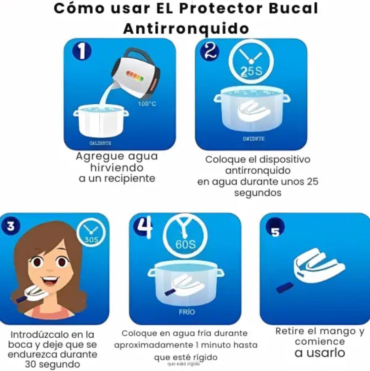 ✨ Férula Dental Premium 3 en 1: Anti Ronquidos + Anti Bruxismo + Alineación Dental ✨