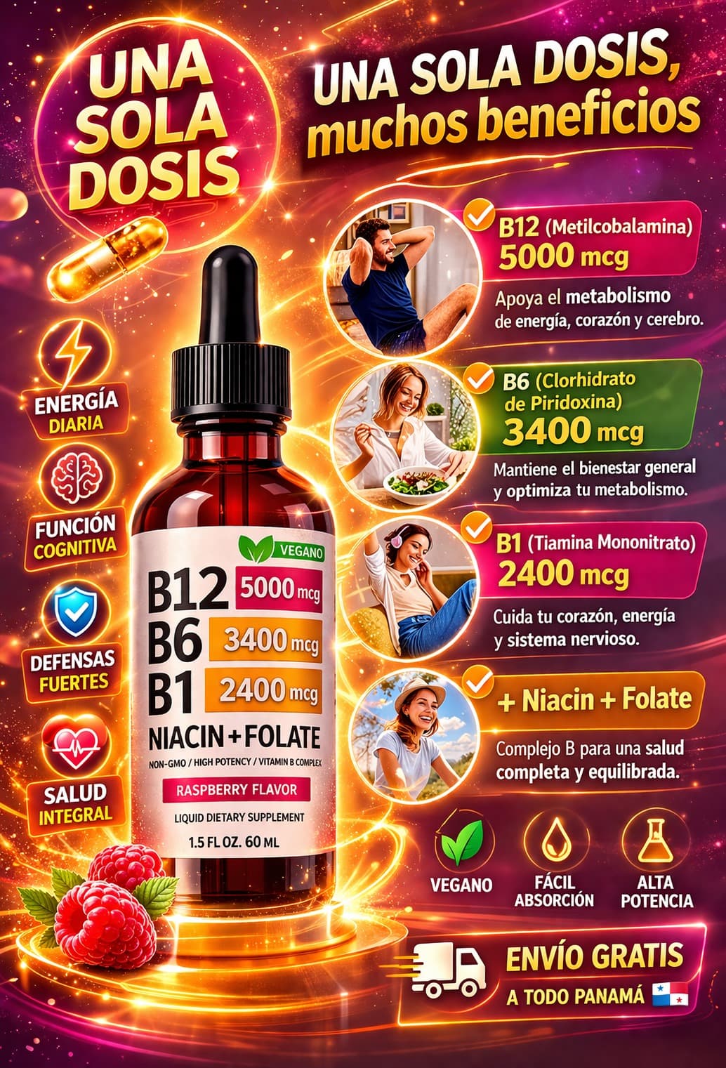 Complejo Vitamínico B 5 en 1 - recupérate desde adentro