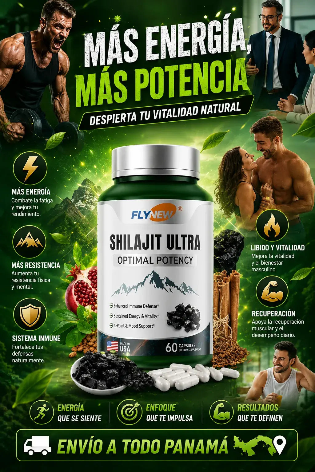 Shilajith Ultra- Recupera tu potencial natural