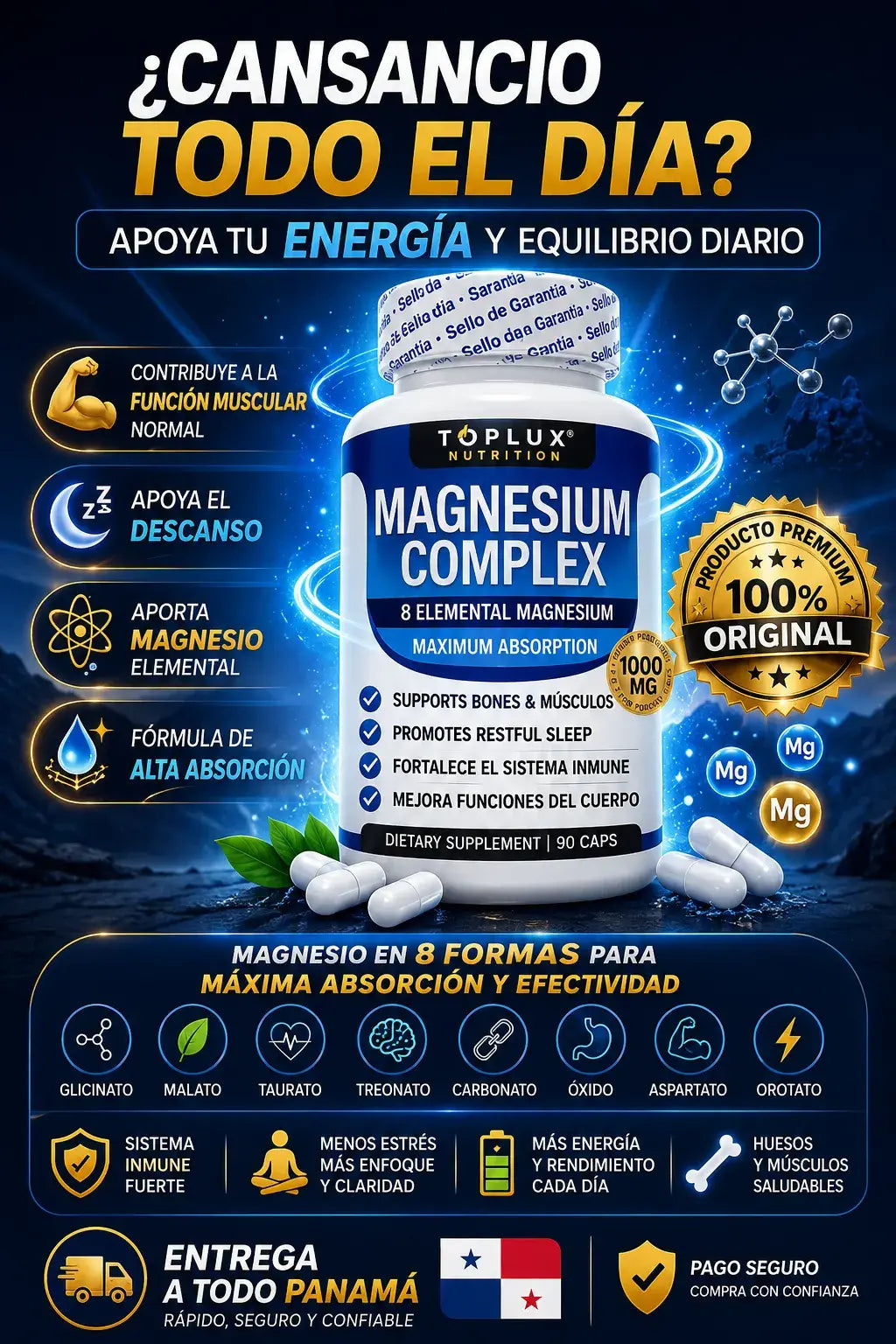 Magnesio Complex-recupera tu energía y bienestar todos los días
