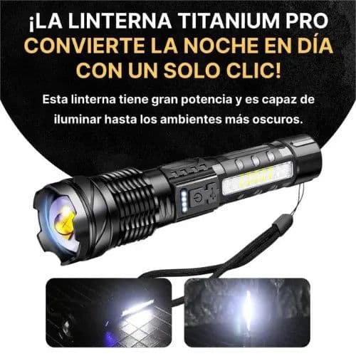 🎯Linterna Táctica Recargable Titanium 🔦