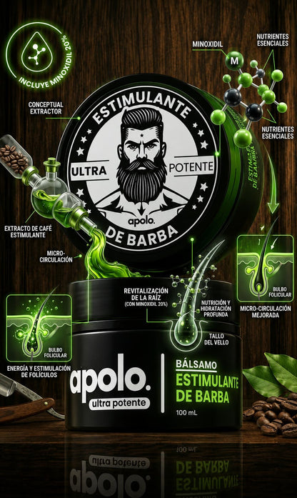 Apolo Ultra Potente: Tu barba más poblada y fuerte.