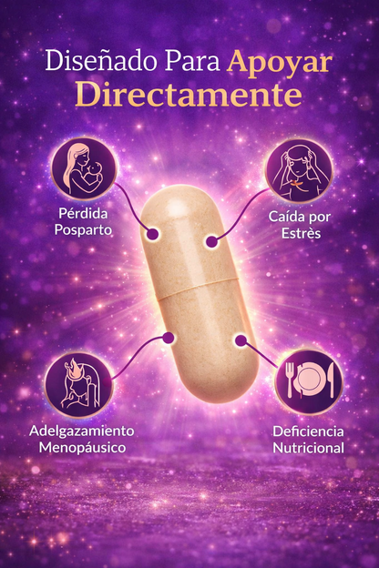 Hair Growth Advanced – Cápsulas para Crecimiento Capilar, Piel y Uñas 120 💊💜