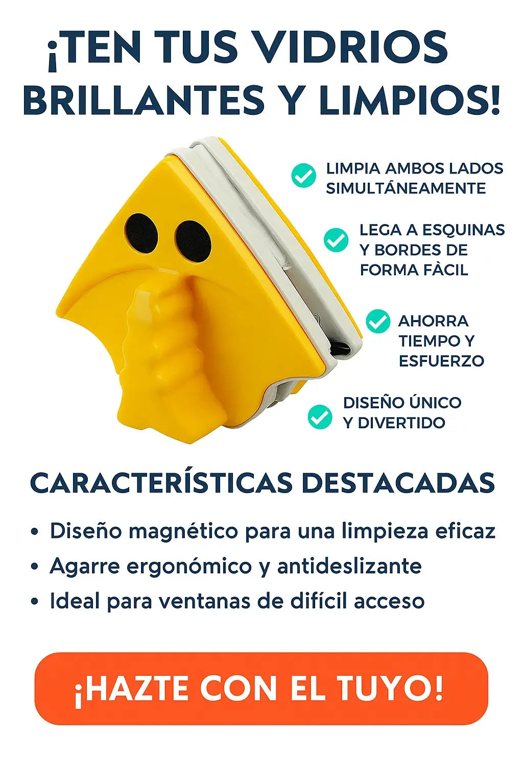 Wins®️ Limpiador Magnético Inteligente de vidrios y ventanas