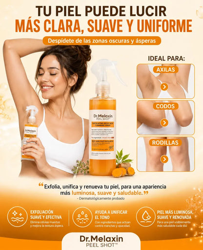 Dr.Melaxin Peel Shot® Despídete de las zonas oscuras y recupera una piel suave y luminosa